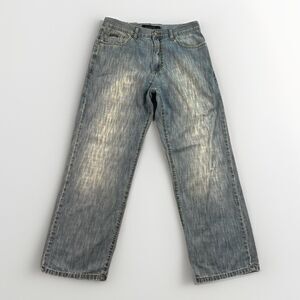Calvin Klein Mens Light Weight Distressed Baggy Denim Jeans Size 33x30 Y2K